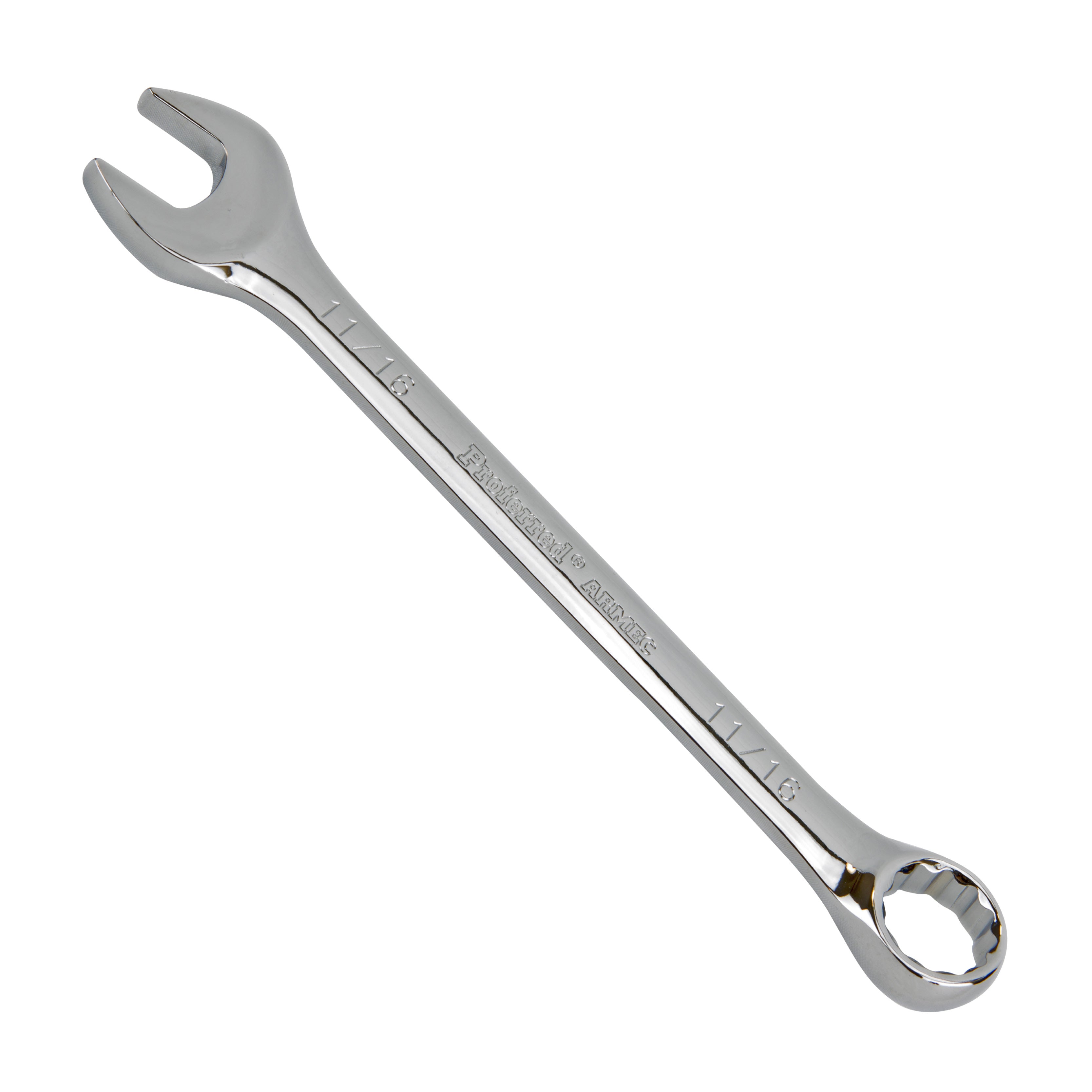 11/16" Combo Wrench, 12Pt. Proferred Combination Wrench, Chrome Finish