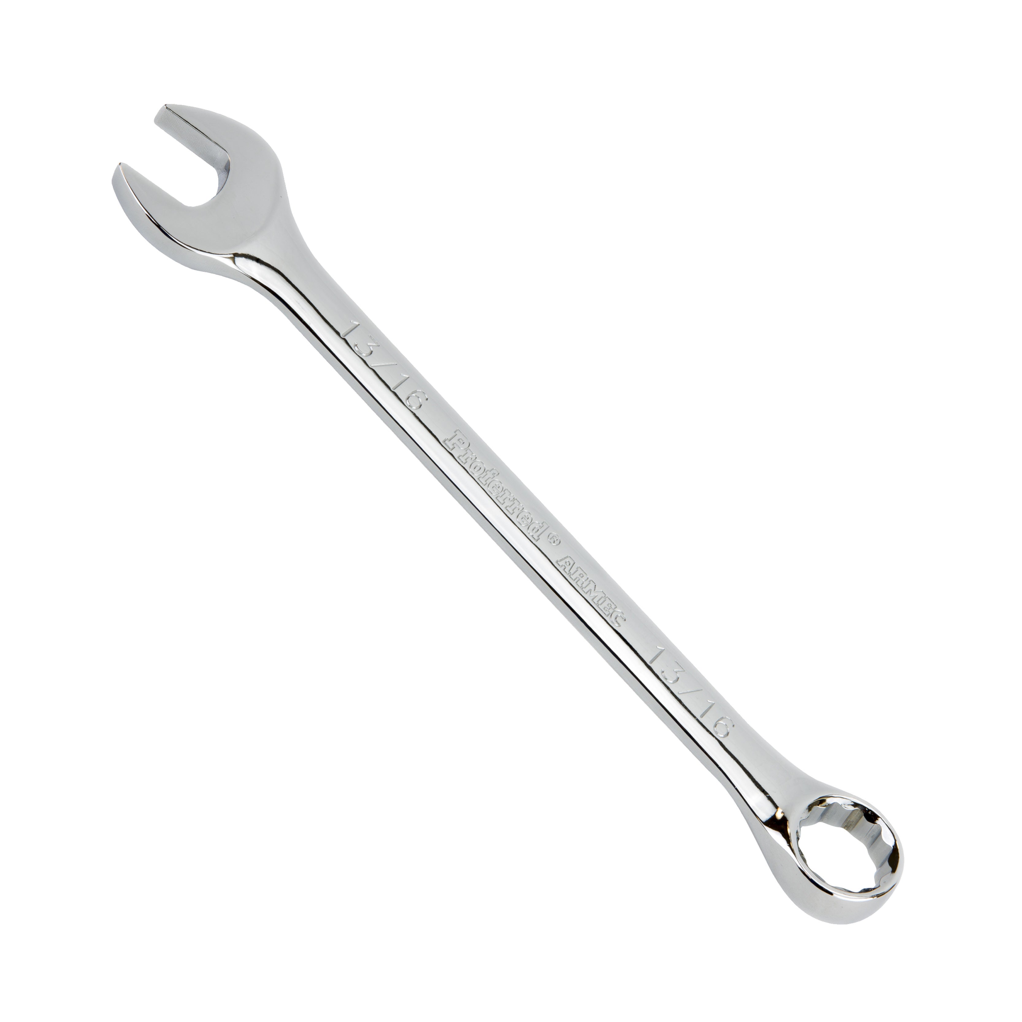 13/16" Combo Wrench, 12Pt. Proferred Combination Wrench, Chrome Finish