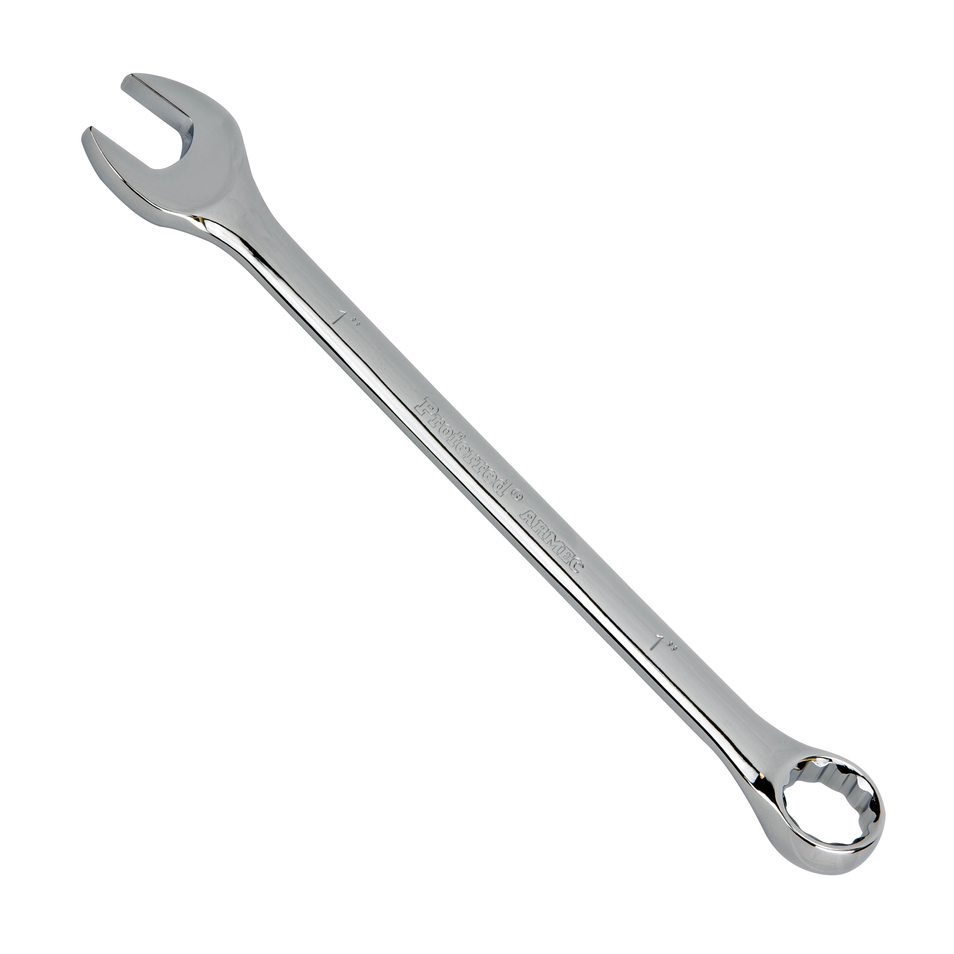 1" Combo Wrench, 12Pt. Proferred Combination Wrench, Chrome Finish
