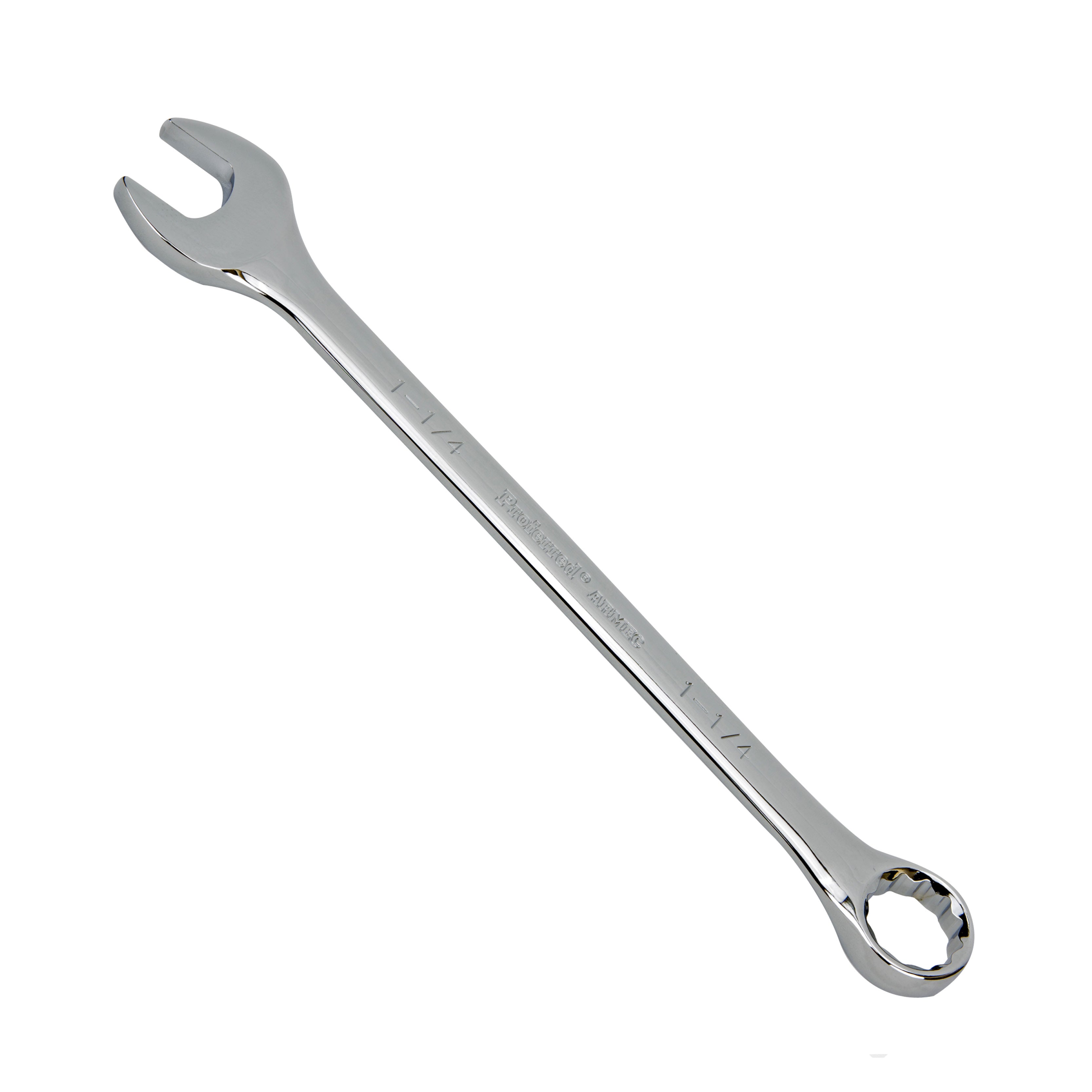 1 1/4" Combo Wrench, 12Pt. Proferred Combination Wrench, Chrome Finish