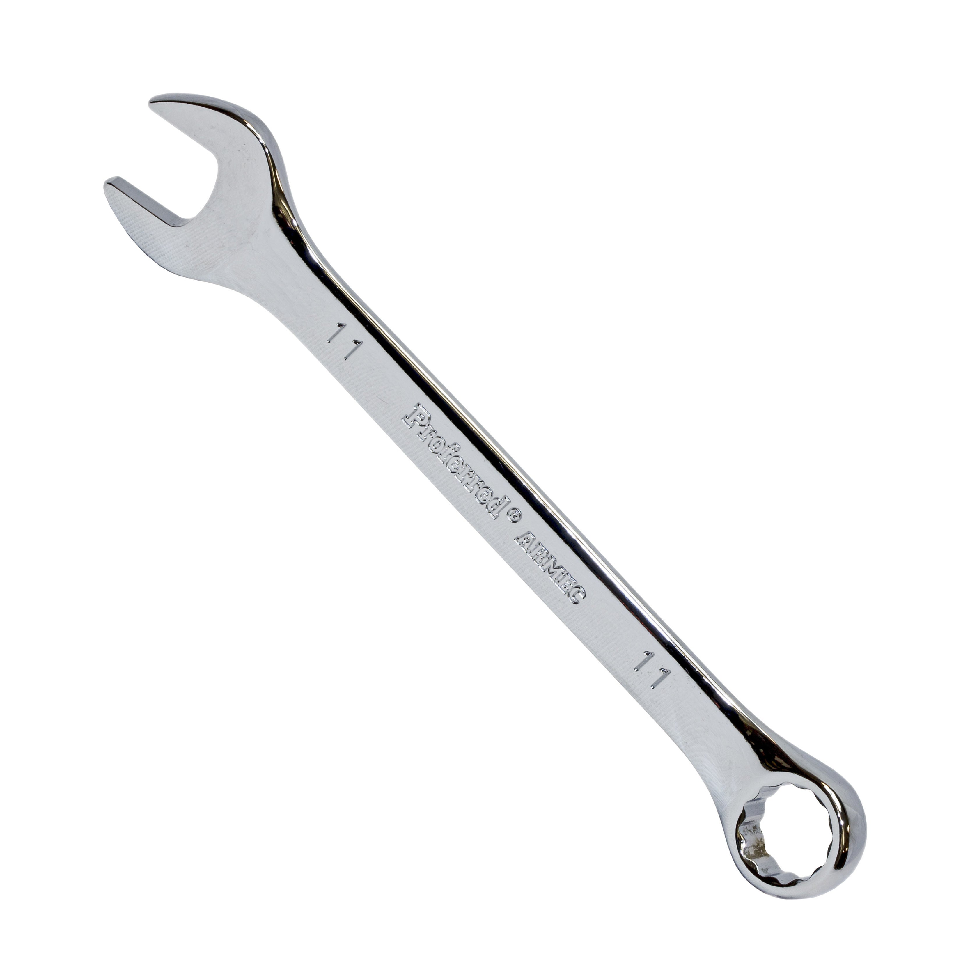11MM (7/16") CHROME FINISH PROFERRED COMBINATION WRENCH, CHROME FINISH
