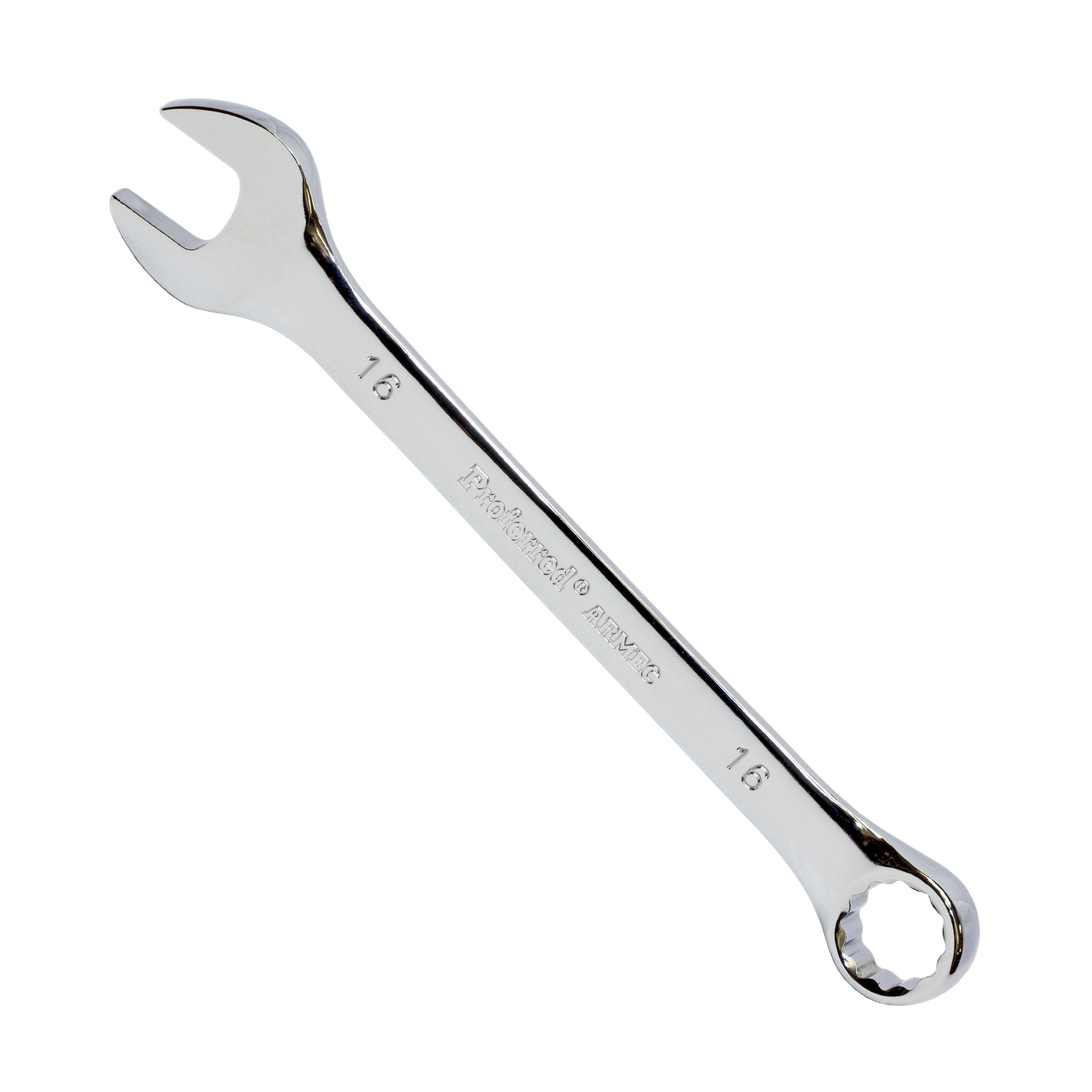16MM (5/8") CHROME FINISH PROFERRED COMBINATION WRENCH, CHROME FINISH