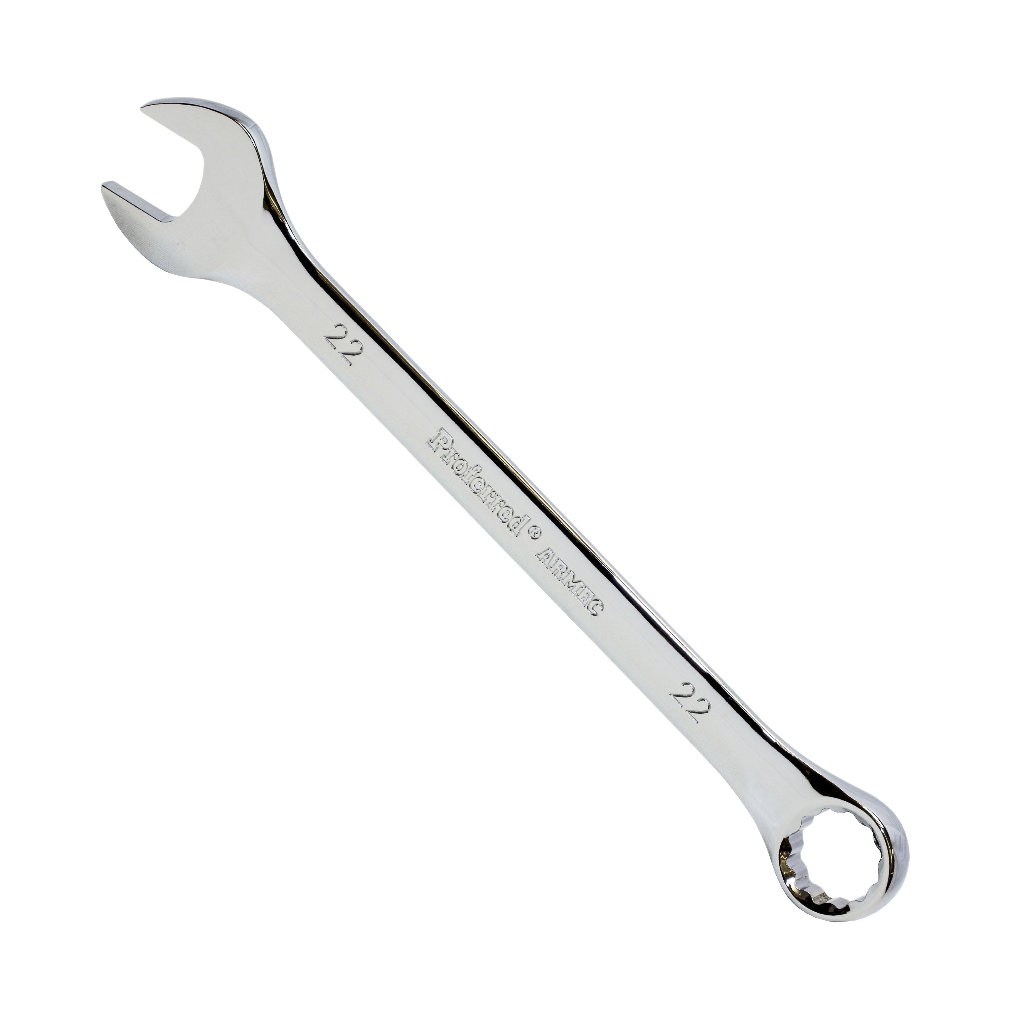 22MM (7/8") CHROME FINISH PROFERRED COMBINATION WRENCH, CHROME FINISH