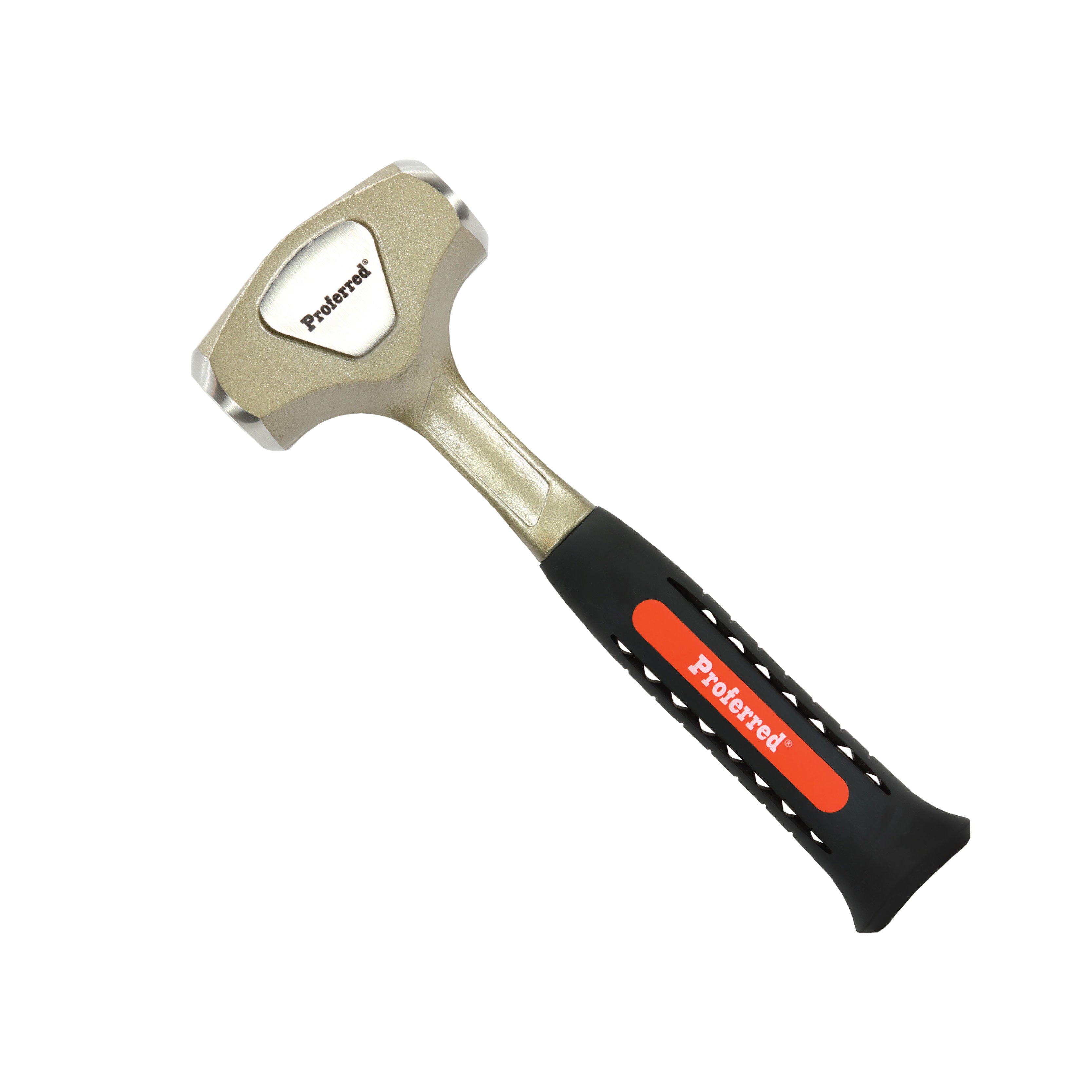 3LB One Piece Forged Club Hammer, Polished Head, TPR Grip Proferred Hammers