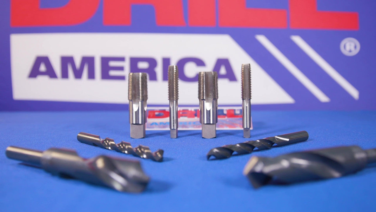 1" Carbon Steel NPT Pipe Tap and 1-5/32" HSS Drill Bit Kit