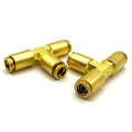 1/4" Tube Union Tee Coupling, D.O.T. Brass Push to Connect Air Brake Fitting