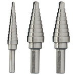 3 Piece HSS Step Drill Bit Set (Sizes #1 to #3)