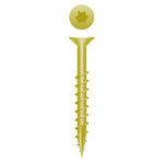 #9 Strong-Point Flat Head w/Nibs 9 x 3, T-25, Coarse, Type '17', Zinc Yellow