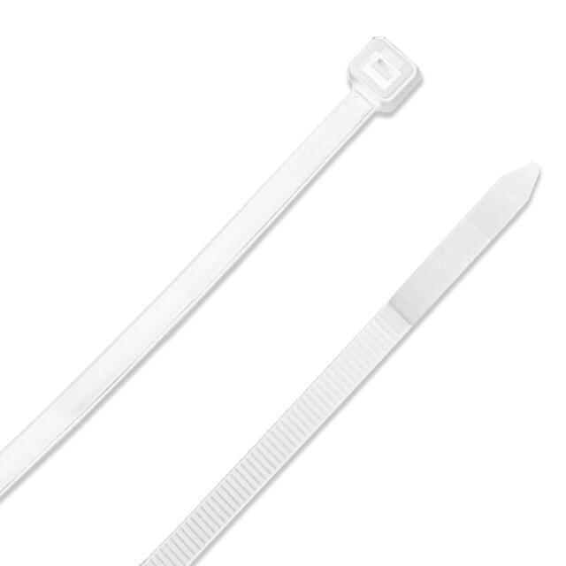 36.7" - 175LBS Natural Nylon Cable Zip Ties White