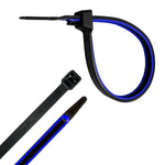 GripLockTies, Releasable 5" Black Nylon, Rubber Box of 48