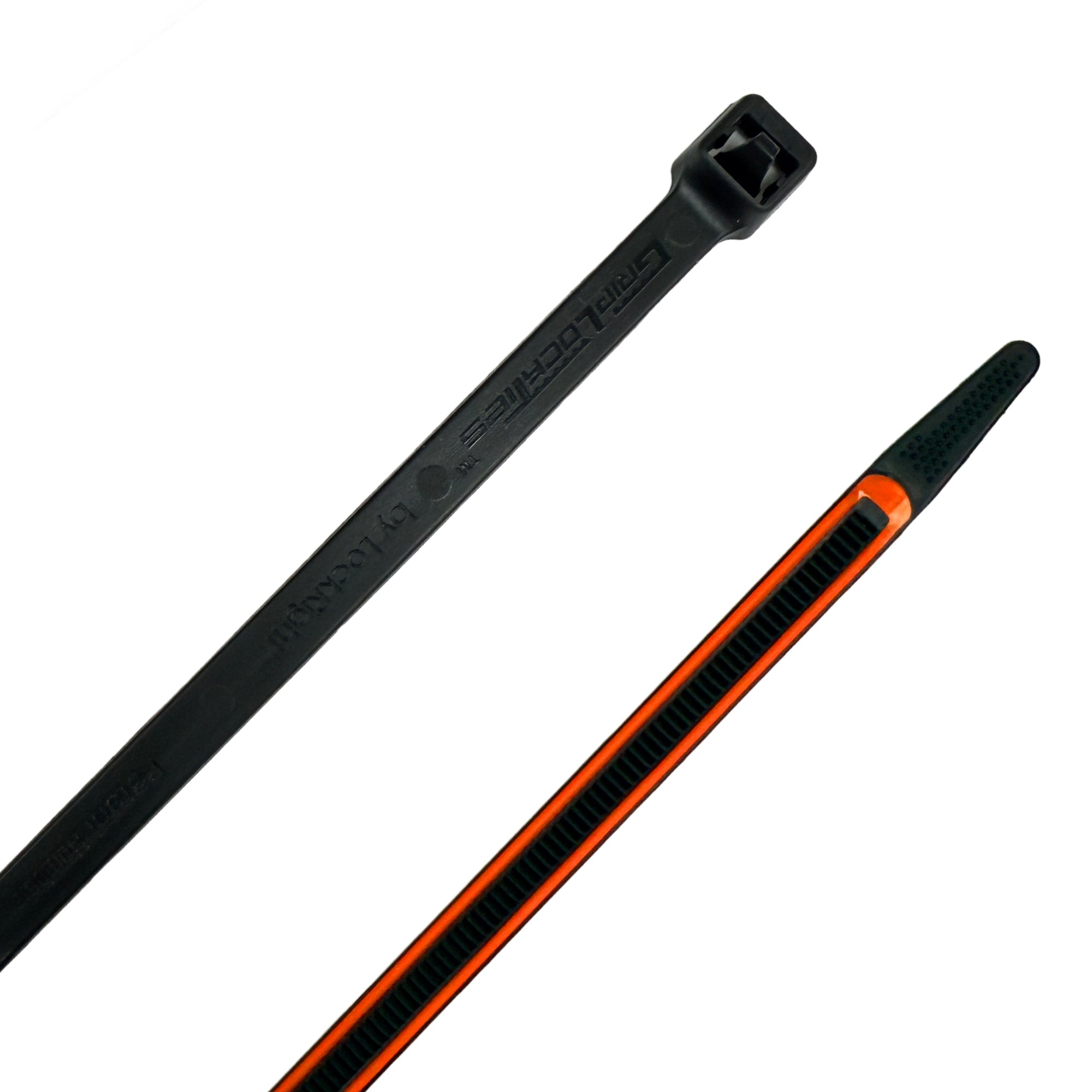 GripLockTies, Releasable 8" Black Nylon, Rubber Box of 48