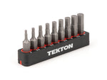 1/4 Inch Hex Bit Set with Rail, 9-Piece (2 - 6 mm)
