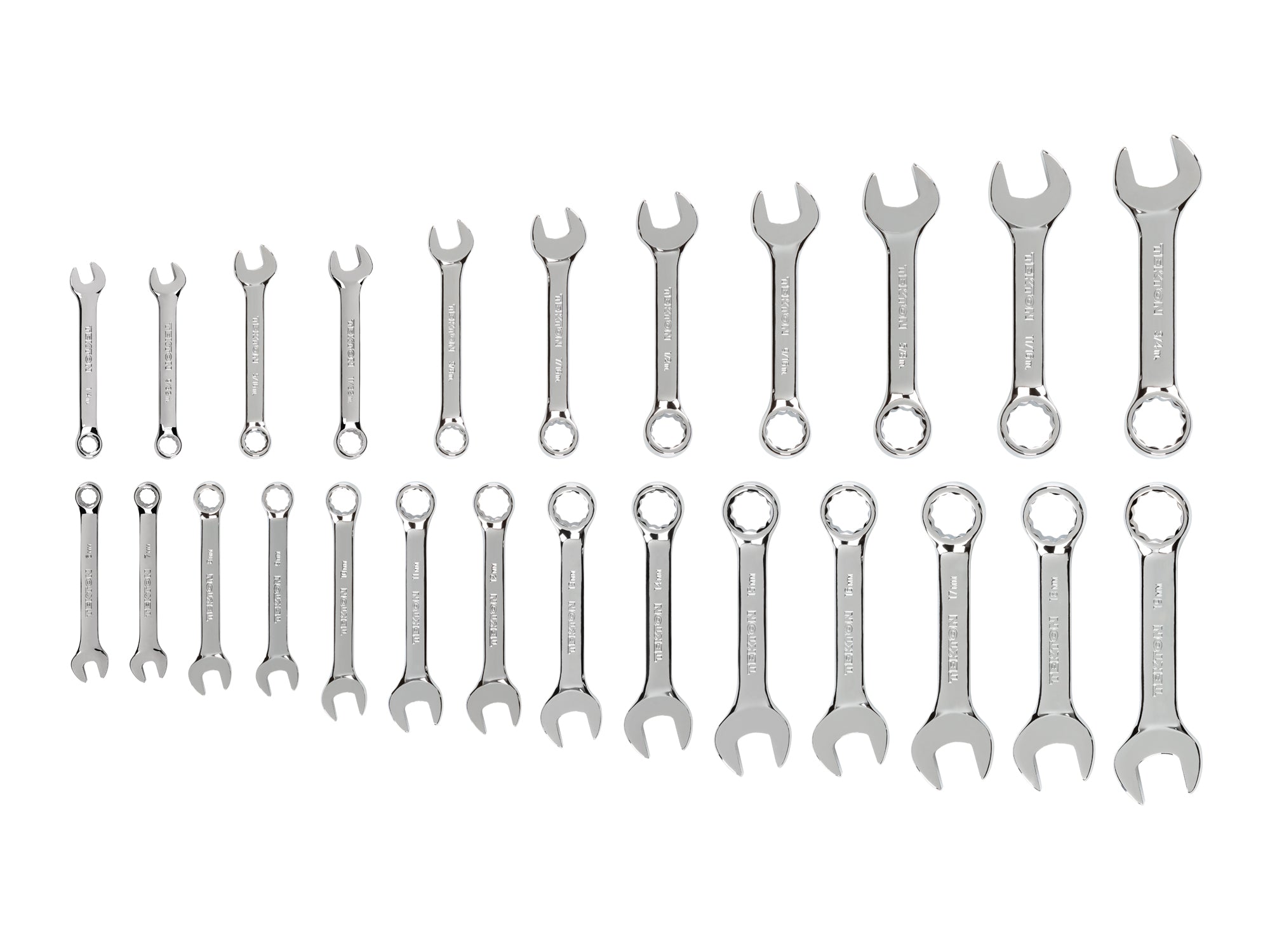 Stubby Combination Wrench Set, 25-Piece (1/4-3/4 in., 6-19 mm)