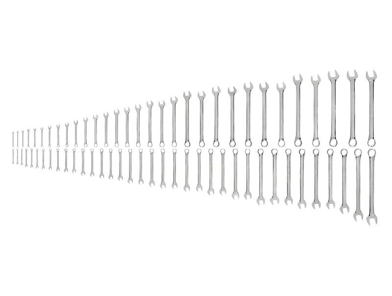 Combination Wrench Set, 67-Piece (1/4-2 in., 6-50 mm, Common Sizes)