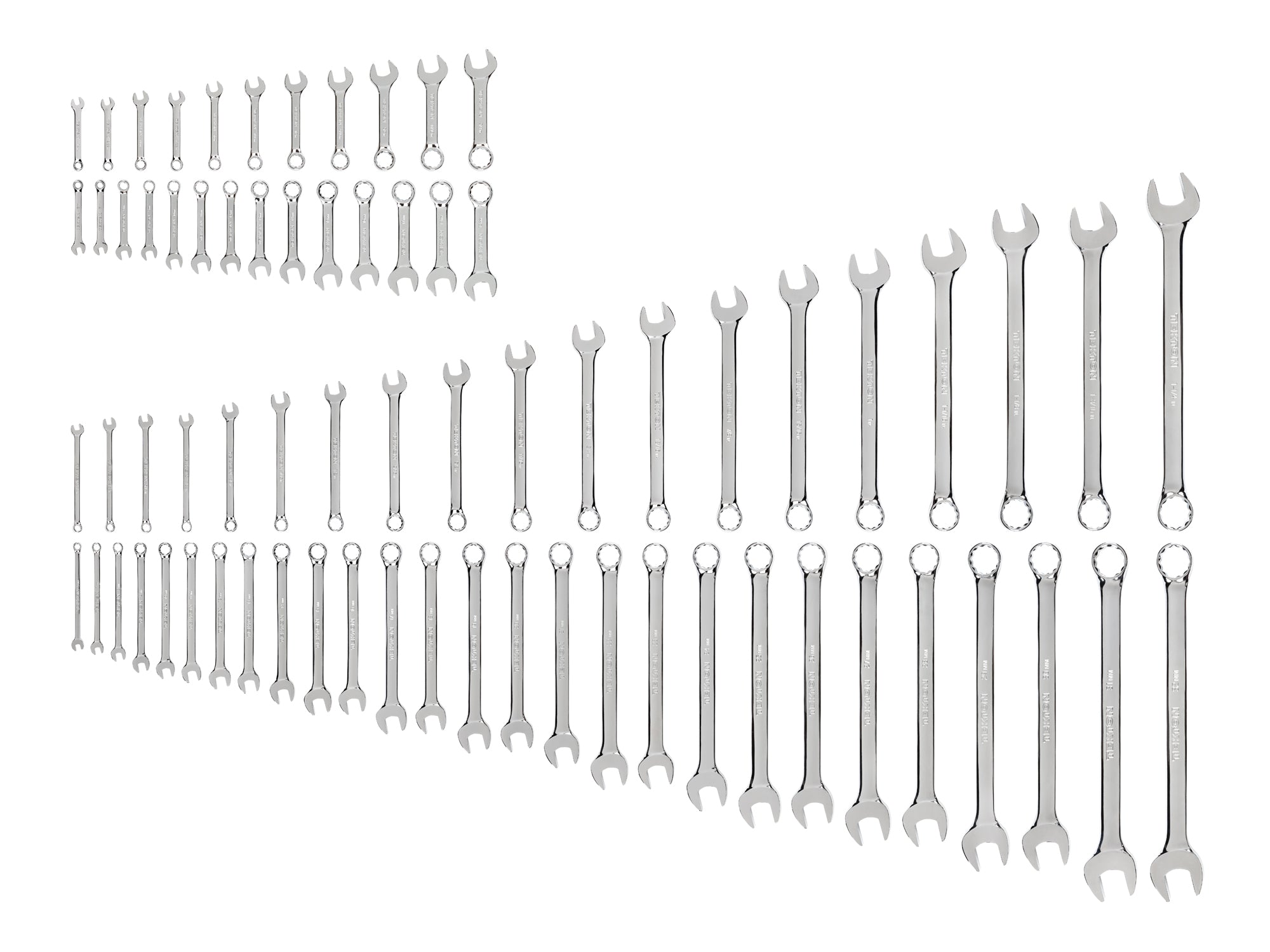 Stubby and Standard Length Combination Wrench Set, 71-Piece (1/4 - 1-1/4 in., 6-32 mm)