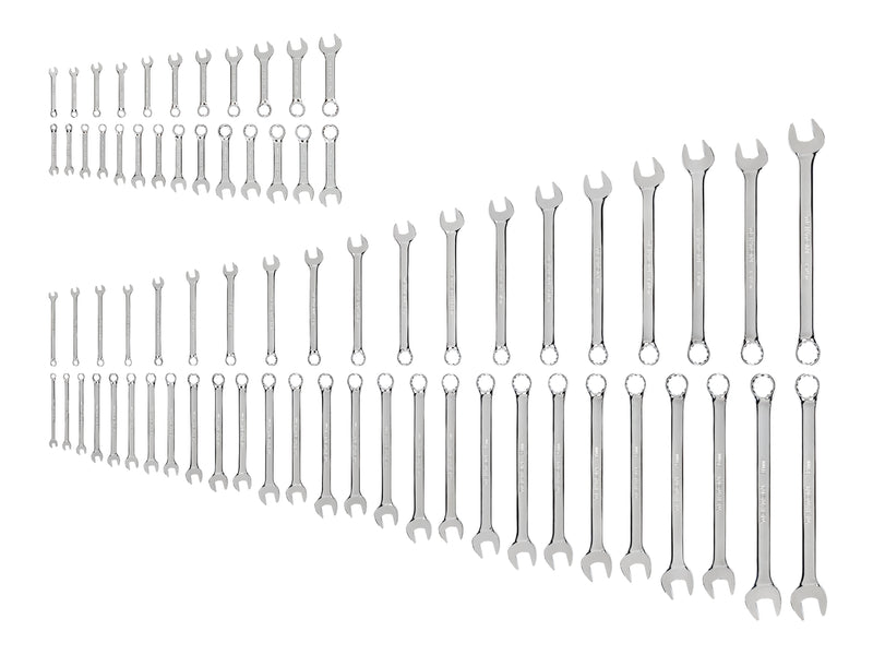 Stubby and Standard Length Combination Wrench Set, 71-Piece (1/4 - 1-1/4 in., 6-32 mm)
