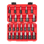 1/2 Inch Drive Hex Impact Bit Socket Set with Case, 24-Piece (1/4 - 3/4 in., 6 - 19 mm)