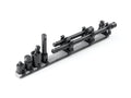 3/8 Inch Drive Impact Extension and Accessory Set with Rail (6-Piece)
