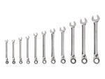 Reversible 12-Point Ratcheting Combination Wrench Set, 11-Piece (1/4-3/4 in.)