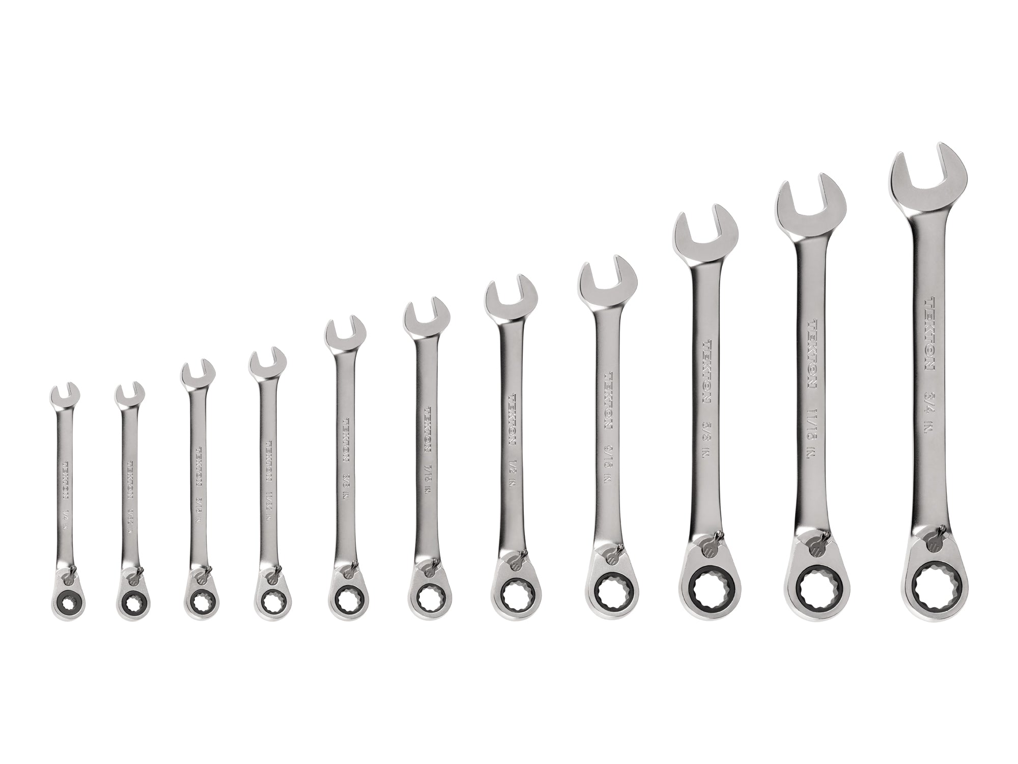 Reversible 12-Point Ratcheting Combination Wrench Set, 11-Piece (1/4-3/4 in.)