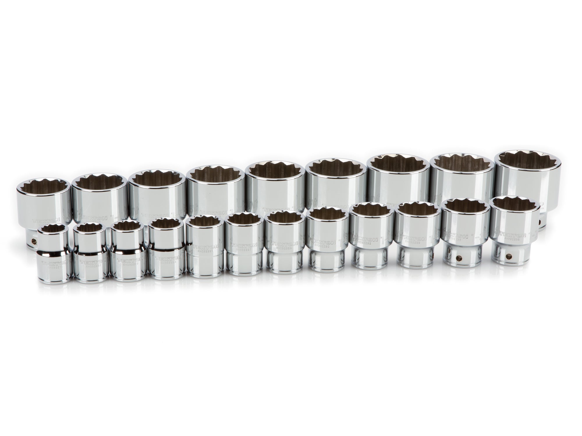 3/4 Inch Drive Shallow 12-Point Socket Set, 21-Piece (3/4 - 2 in.)