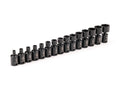 3/8 Inch Drive Shallow 6-Point Universal Joint Impact Socket Set, 15-Piece (1/4 - 1 in.)