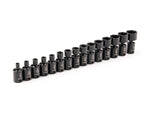 3/8 Inch Drive Shallow 6-Point Universal Joint Impact Socket Set, 15-Piece (1/4 - 1 in.)