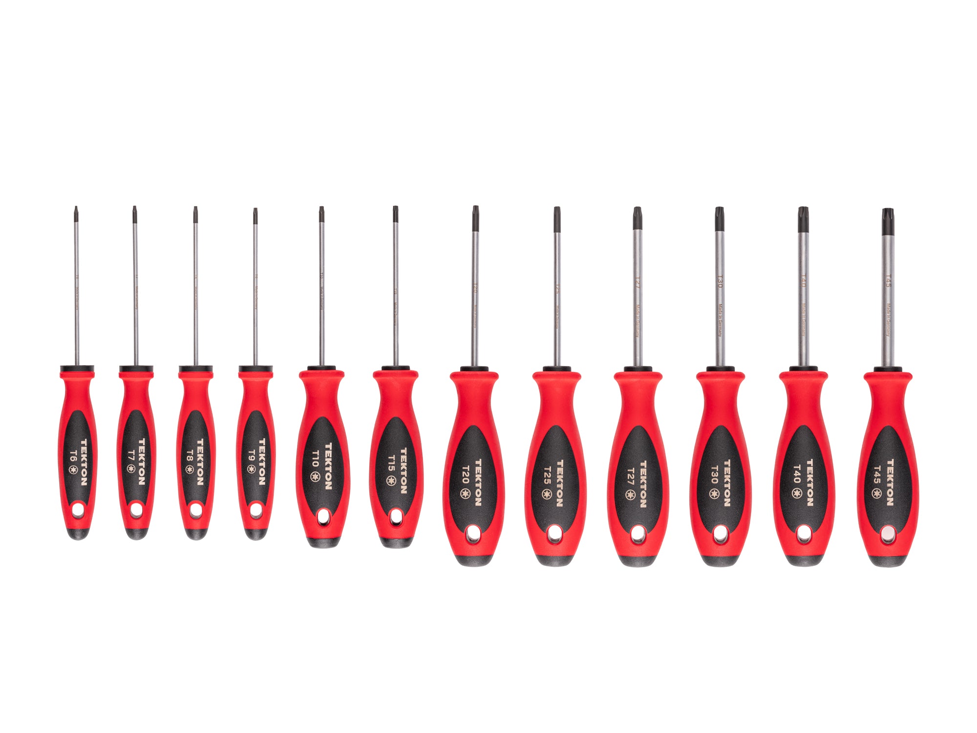 Torx Screwdriver Set - 4 Inch Shanks, 12-Piece (T6 - T45)