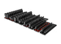 1/4, 3/8, 1/2 Inch Drive Shallow and Deep 6-Point Impact Socket Set with Rails and Trays, 230-Piece (5/32 - 1-1/2 in., 4-38 mm)