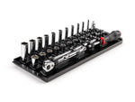 1/4 Inch Drive Shallow and Deep 12-Point Socket and Ratchet Set with Rails and Tray, 29-Piece (5/32 - 9/16 in.)