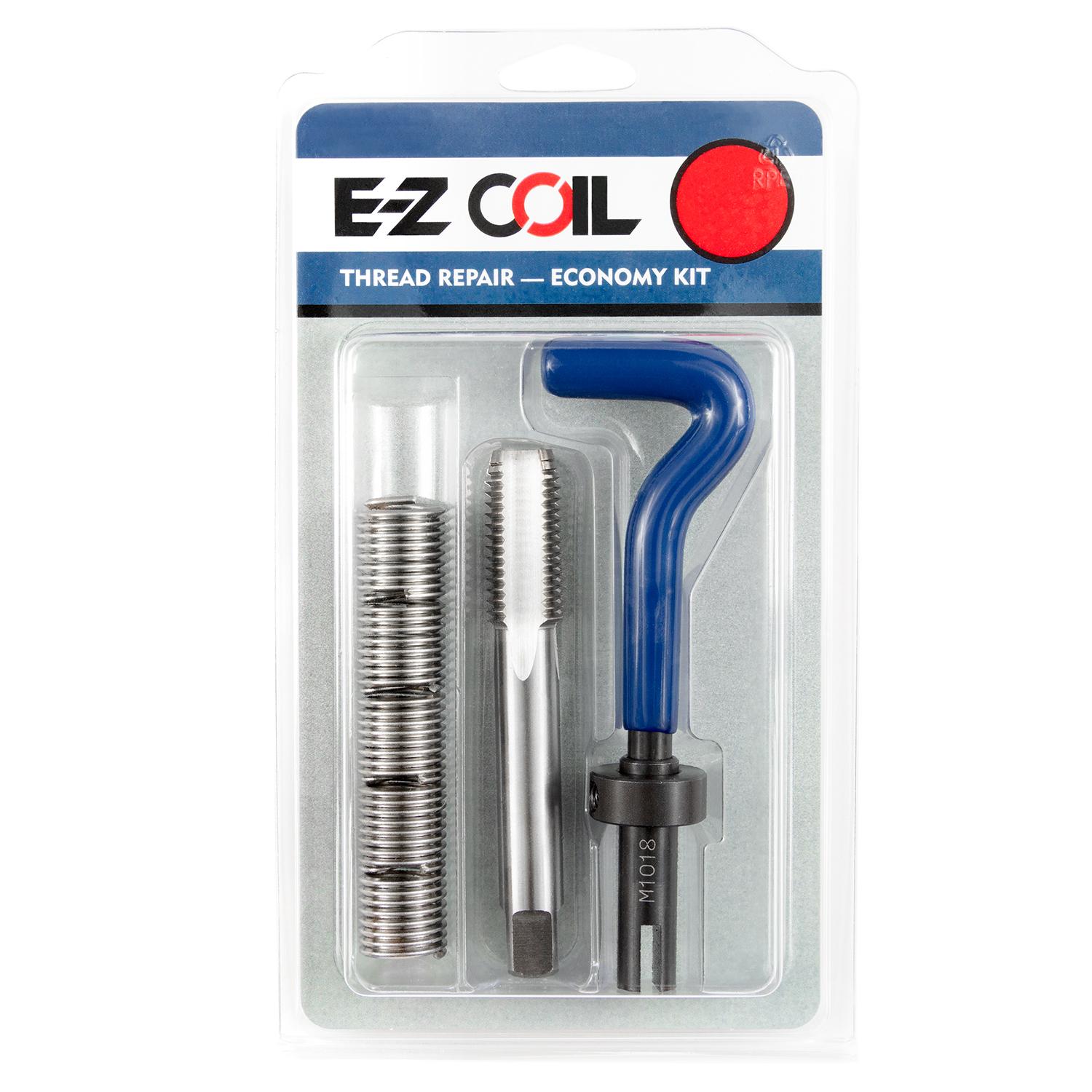 5/8"-18 Stainless Steel Threaded Coil Insert Economy Repair Kit with Inserts, Tap, and Install Tool
