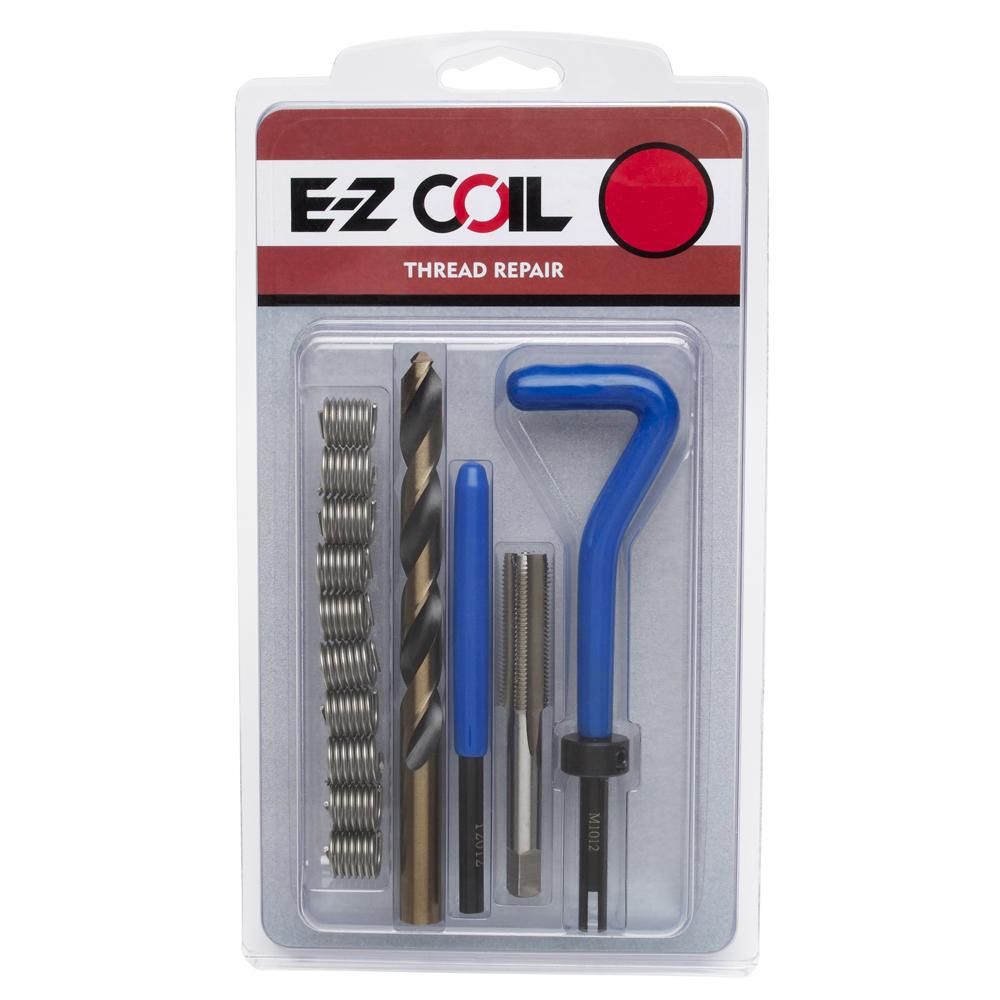 #12-24 Stainless Steel Threaded Coil Insert Standard Repair Kit with Inserts, Drill Bit, Tap, Install Tool, and Tang Remover