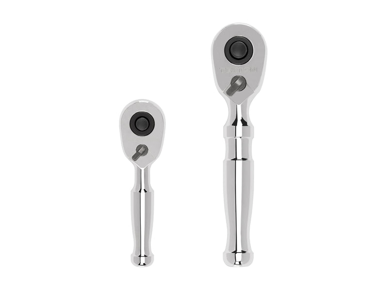 1/4, 3/8 Inch Drive Quick-Release Stubby Ratchet Set, 2-Piece (3, 4-1/2 in.)