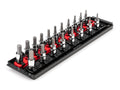 3/8 in Drive Hex Bit Socket Set with Rails and Tray, 19-Piece (1/8 - 3/8 in., 3 - 10 mm)