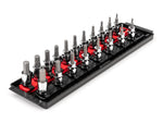 3/8 in Drive Hex Bit Socket Set with Rails and Tray, 19-Piece (1/8 - 3/8 in., 3 - 10 mm)