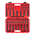 3/8 Inch Drive Shallow and Deep 6-Point Impact Socket Set with Case, 72-Piece (1/4 - 1 in., 6 - 24 mm)