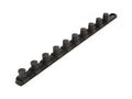 3/4 Inch Drive x 18 Inch Socket Rail, 10 Clips (Black)