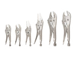 Locking Pliers Set, 6-Piece (Straight Jaw, Curved Jaw, Long Nose)