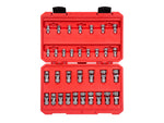 1/4, 3/8 Inch Drive Shallow 6-Point Universal Joint Socket Set with Case, 33-Piece (1/4 - 3/4 in., 6 - 19 mm)