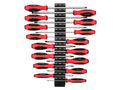 Slotted Screwdriver Set with Modular Organizers - 4, 8 Inch Shanks, 16-Piece (3 - 14 mm)
