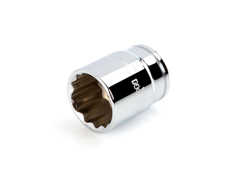 1/2 Inch Drive x 24 mm Shallow 12-Point Socket