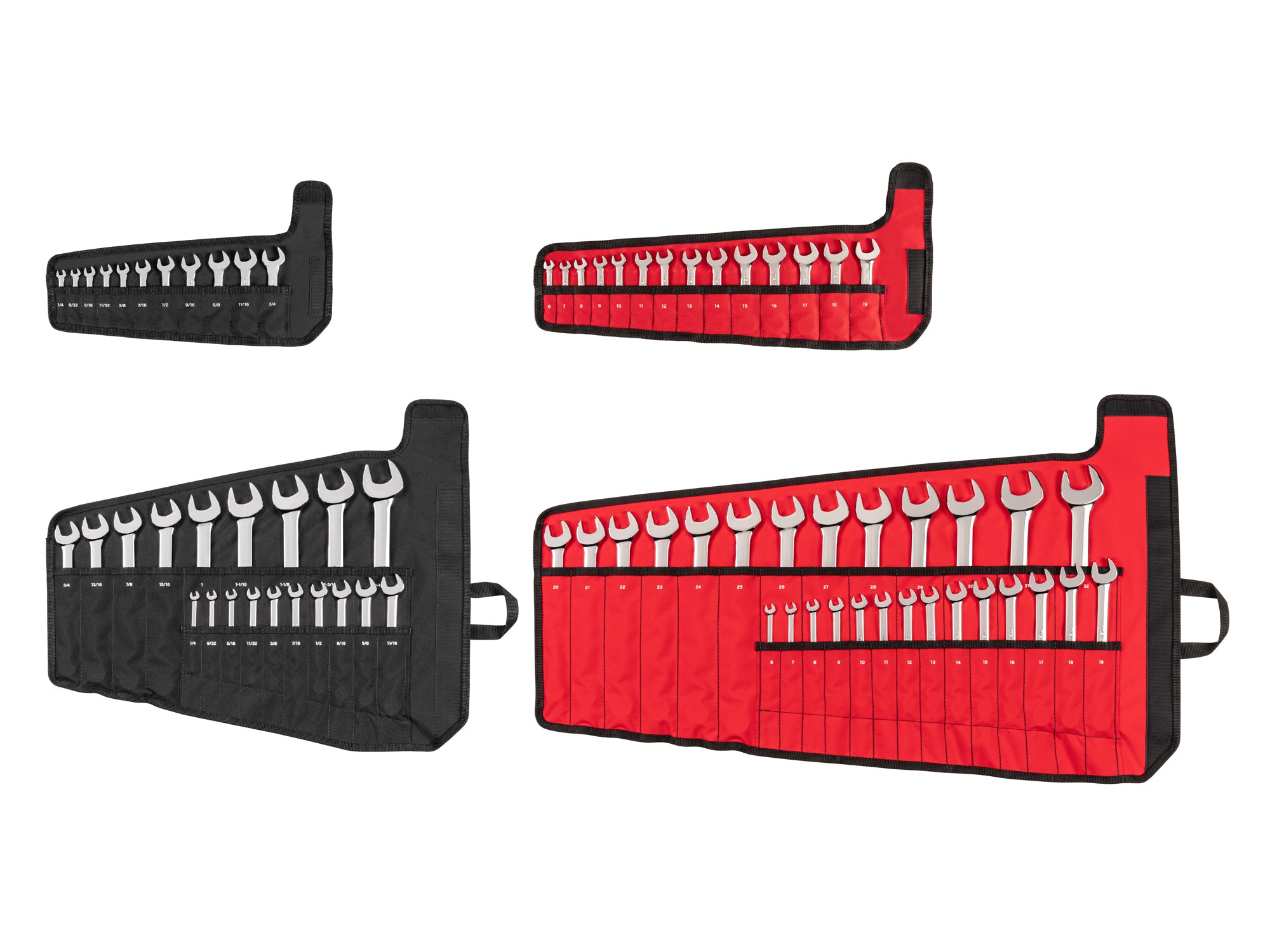Stubby and Standard Length Combination Wrench Set with Rolls, 71-Piece (1/4 - 1-1/4 in., 6 - 32 mm)