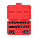 3/8 Inch Drive Shallow 12-Point Impact Socket Set with Case, 19-Piece (6 - 24 mm)