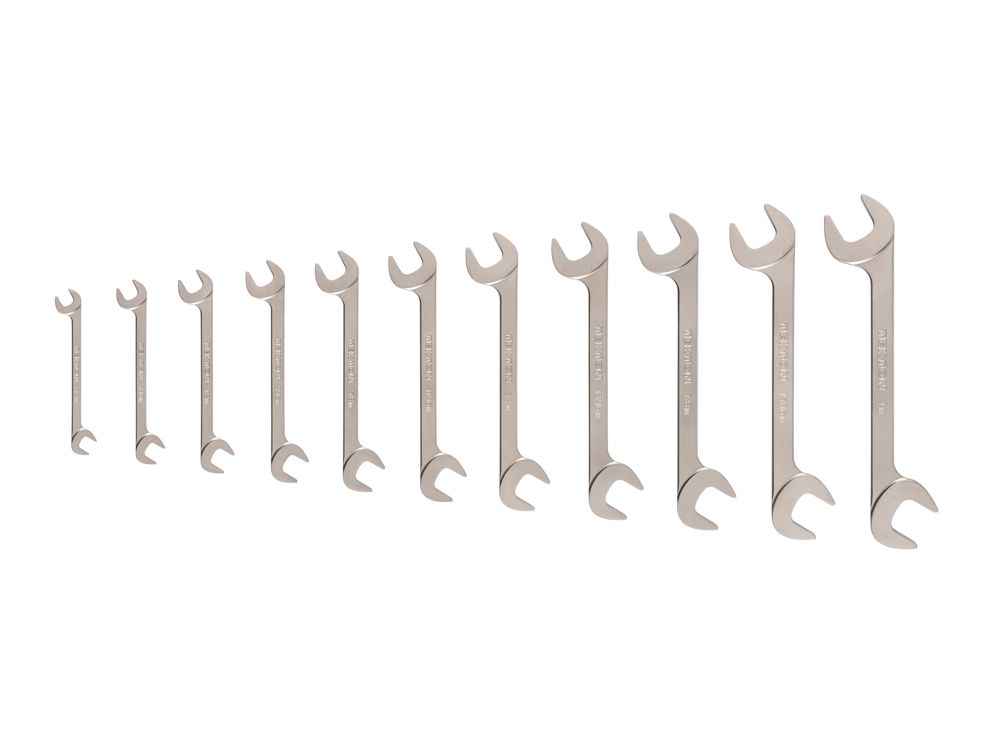 Angle Head Open End Wrench Set, 11-Piece (3/8-1 in.)