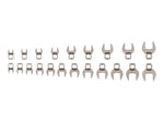 3/8 Inch Drive Crowfoot Wrench Set, 21-Piece (5/16 - 3/4 in., 8 - 19 mm)