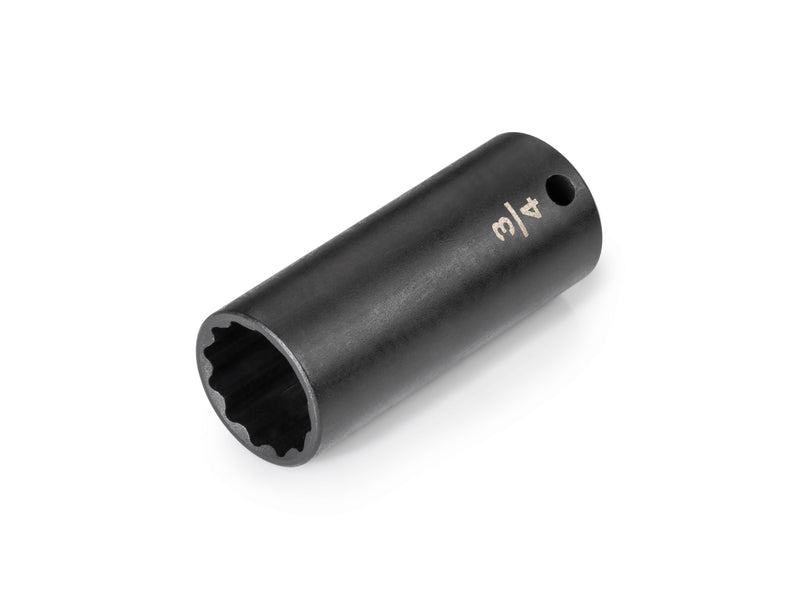 3/8 Inch Drive x 3/4 Inch Deep 12-Point Impact Socket