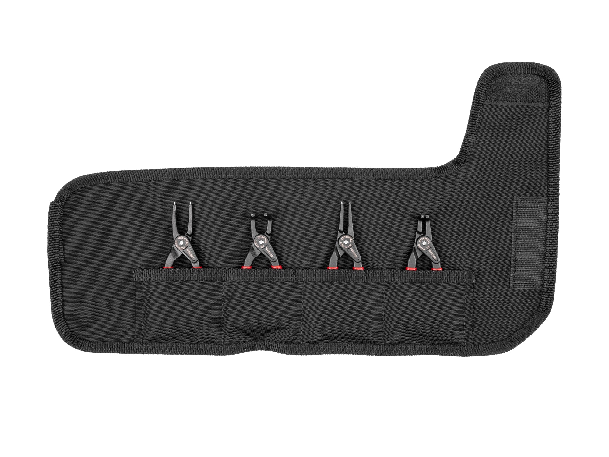 5 Inch Internal and External Retaining Ring Pliers Set with Roll, 4-Piece (0.047 in. Tips)