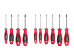Phillips and Slotted Screwdriver Set - 4 Inch Shanks, 10-Piece (#0-#3, 3-8 mm)