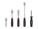 1/4 Inch Drive Non-Quick-Release Comfort Grip Ratchet and Spinner Handle Set (5-Piece)
