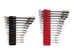Flex Head 12-Point Ratcheting Combination Wrench Set with Modular Organizers, 25-Piece (1/4-3/4 in., 6-19 mm)